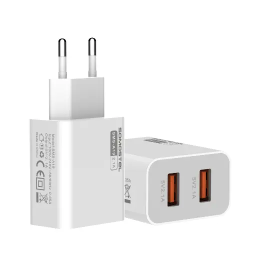 [[CARG-0059]] Cargador Somostel 2.1A 2-USB
